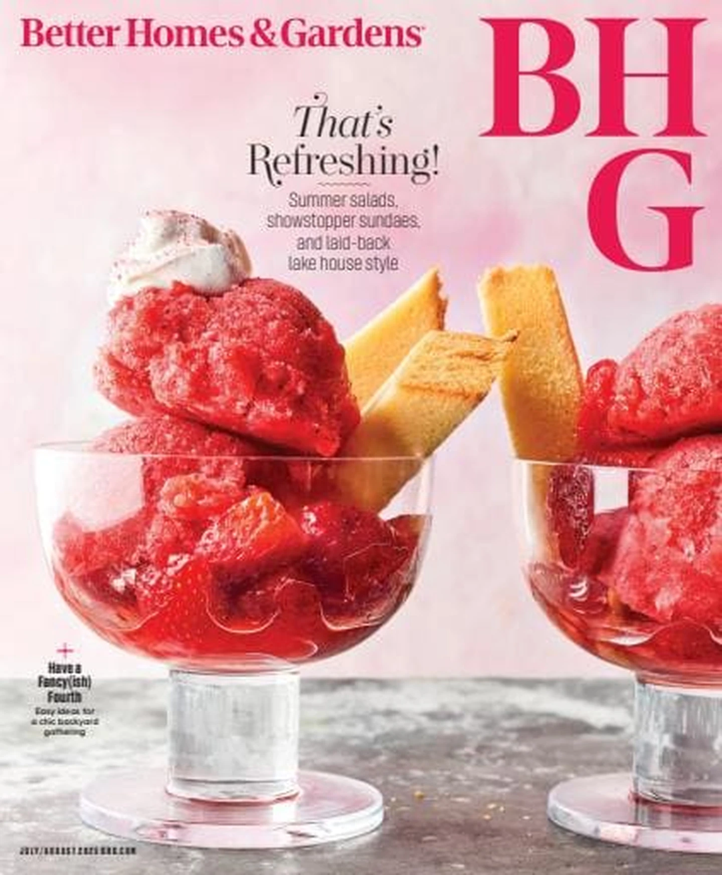 Better Homes & Gardens July/August 2025 cover - Fresh Coast Motel featured in print